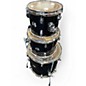 Used Ludwig 4 Piece ELEMENT EVOLUTION black sparkle Drum Kit