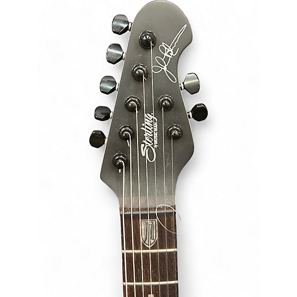 Used Sterling by Music Man John Petrucci JP157 7 String Black Solid Body Electric Guitar