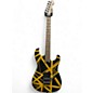 Used 2024 EVH Striped Series Black and Yellow Solid Body Electric Guitar thumbnail