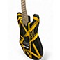 Used 2024 EVH Striped Series Black and Yellow Solid Body Electric Guitar