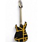 Used 2024 EVH Striped Series Black and Yellow Solid Body Electric Guitar