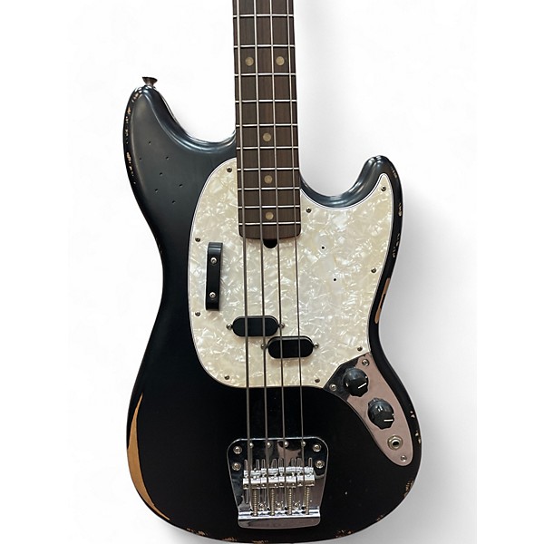 Used Fender JMJ ROAD WORN MUSTANG BASS Satin Black Electric Bass Guitar