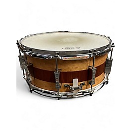 Used Pork Pie USA 6.5X14 Maple Zebrawood 14x6.5 exotic Maple Zebrawood Drum