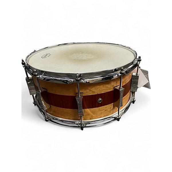 Used Pork Pie USA 6.5X14 Maple Zebrawood 14x6.5 exotic Maple Zebrawood Drum