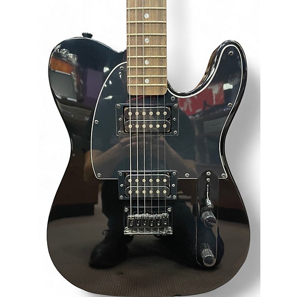 Used Squier Telecaster Black Solid Body Electric Guitar