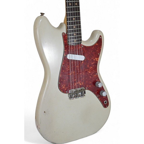 Vintage 1963 Fender 1963 MUSIC MASTER Antique White Solid Body Electric Guitar