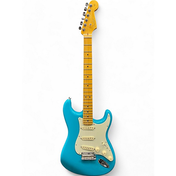 Used 2021 Fender American Professional II Stratocaster MIAMI BLUE Solid Body Electric Guitar