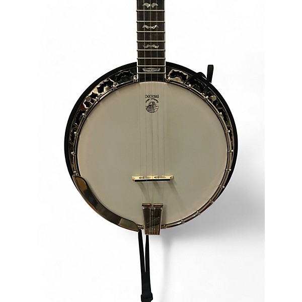 Used 2018 Deering White Lotus Natural Oak Banjo