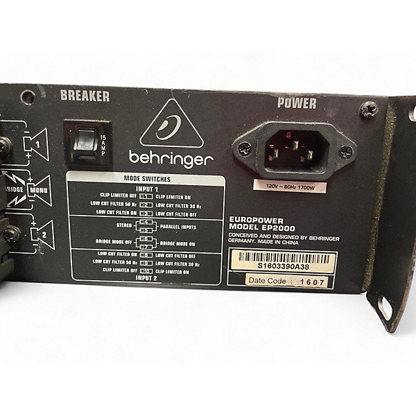 Used Behringer EUROPOWER EP2000 Power Amp