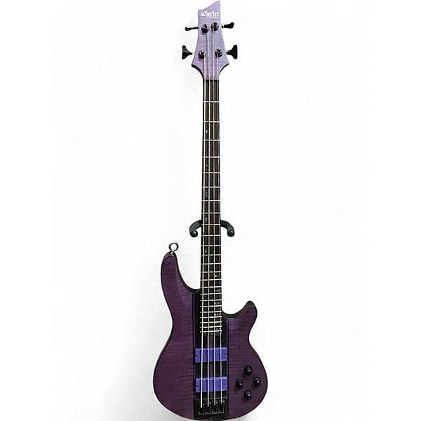 Used Schecter Guitar Research Diamond series C-4 GT Trans Purple Electric Bass Guitar