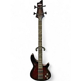 Used Schecter Guitar Research omen elite TRANS RED BURST Electric Bass Guitar