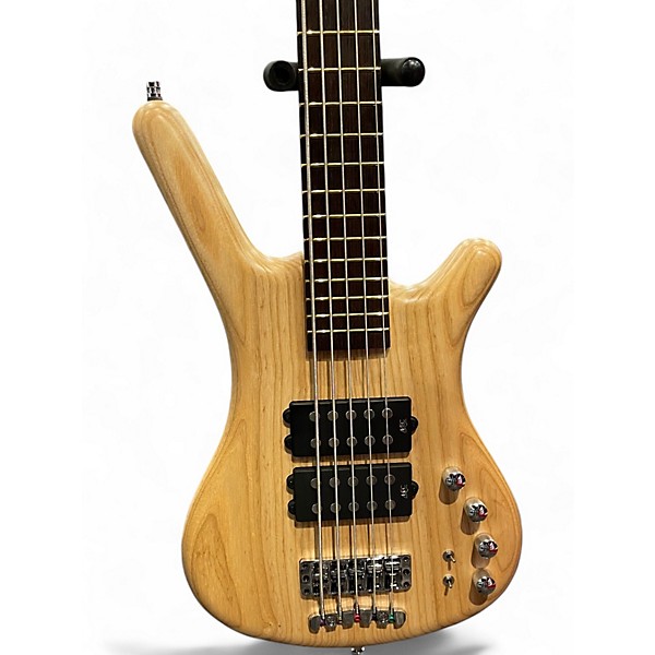 Used Warwick Teambuilt Corvette Double Buck 5 String Natural Electric Bass Guitar