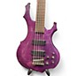 Used ESP LTD F155DX 5 String DARK SEE THROUGH PURPLE Electric Bass Guitar