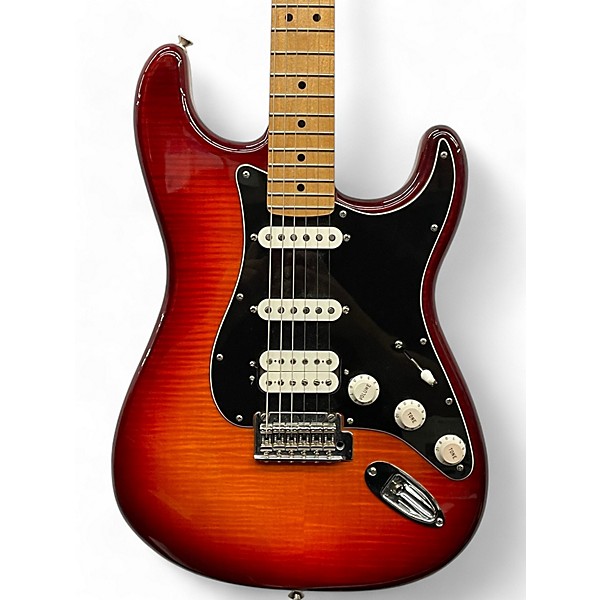 Used Fender Player Plus Stratocaster HSS Cherry Sunburst Solid Body Electric Guitar