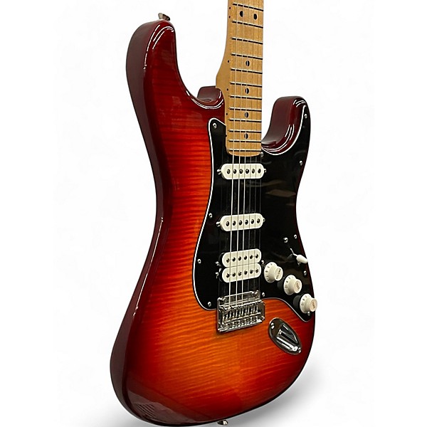 Used Fender Player Plus Stratocaster HSS Cherry Sunburst Solid Body Electric Guitar
