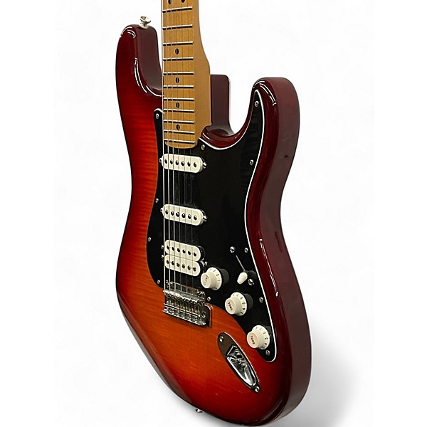 Used Fender Player Plus Stratocaster HSS Cherry Sunburst Solid Body Electric Guitar