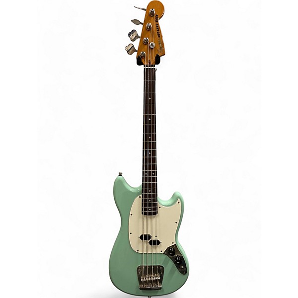 Used Squier Classic Vibe 60s Mustang Bass Surf Green Electric Bass Guitar