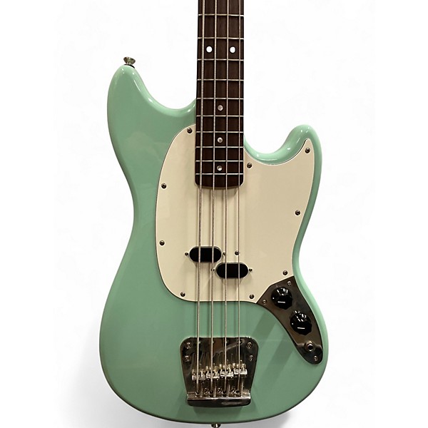 Used Squier Classic Vibe 60s Mustang Bass Surf Green Electric Bass Guitar