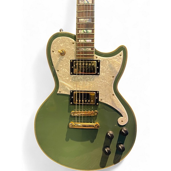 Used D'Angelico ATLANTIC DELUXE HUNTER GREEN Solid Body Electric Guitar