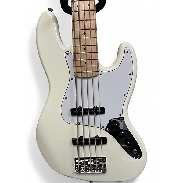 Used Squier Affinity Jazz Bass V 5 String Alpine White Electric Bass Guitar