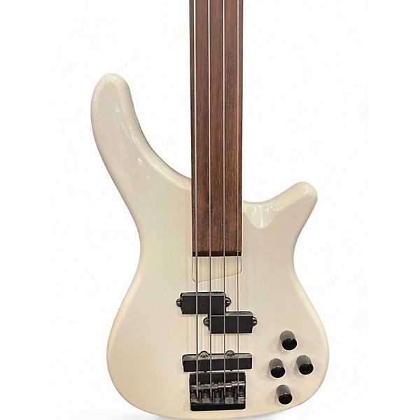 Used Rogue LX200BF White Electric Bass Guitar