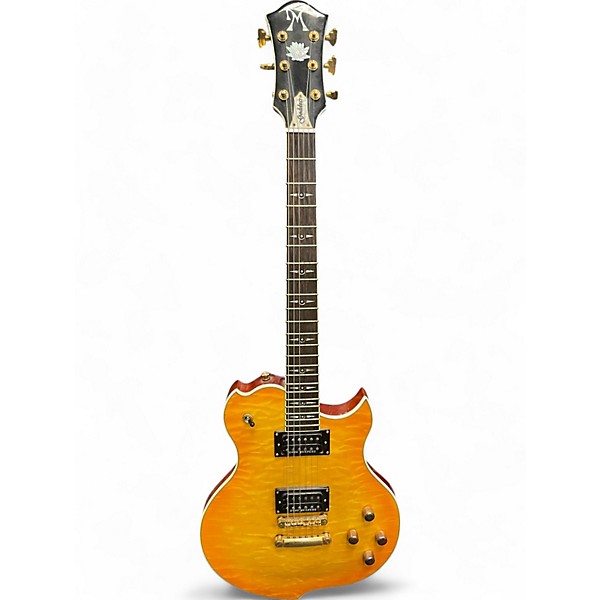 Used Minarik Lotus Model "Goddess" Orange Burst Solid Body Electric Guitar