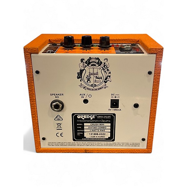 Used Orange Amplifiers Crush Mini Battery Powered Amp