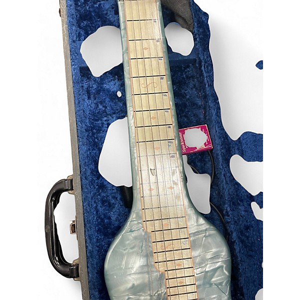 Vintage 1960s Magna Electronics Company Amerilhoa Lap Guitar and M-197 Amp Blue Pearl Solid Body Electric Guitar