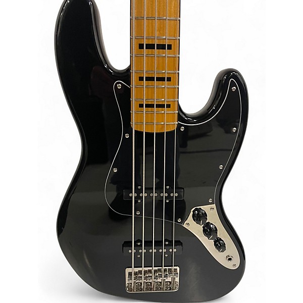 Used Squier Classic Vibe 70s Jazz V Bass Black Electric Bass Guitar