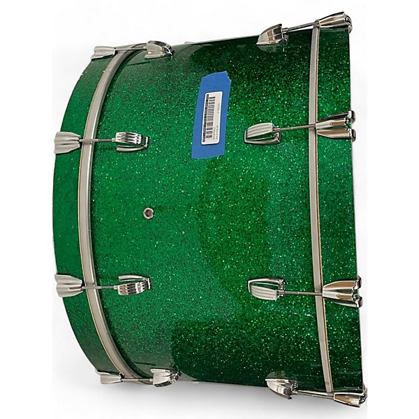 Used Ludwig 4 Piece Centennial Maple GREEN SPARKLE Drum Kit