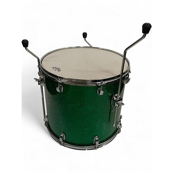 Used Ludwig 4 Piece Centennial Maple GREEN SPARKLE Drum Kit