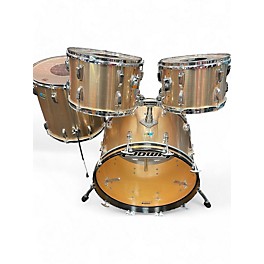 Used Ludwig 4 Piece No. 989 Big Beat Outfit Classic Maple brushed gold Drum Kit
