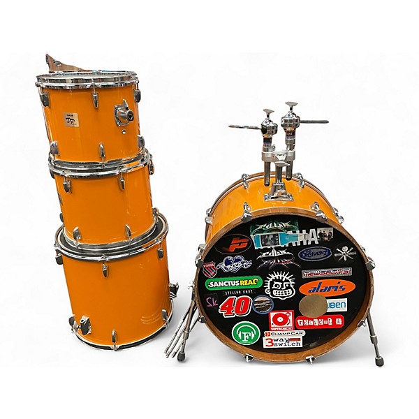 Used Yamaha 4 Piece DP SERIES Orange Drum Kit