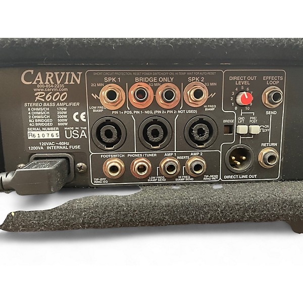 Used Carvin R600 Bass Amp Head