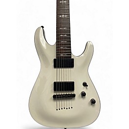 Used Schecter Guitar Research Demon 7 String Vintage White Solid Body Electric Guitar