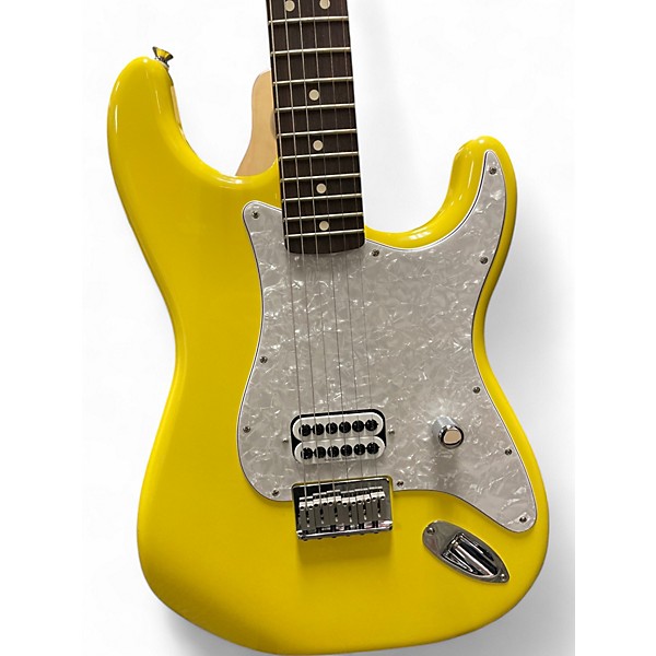 Used 2023 Fender Tom Delong Stratocaster Yellow Solid Body Electric Guitar