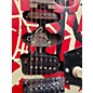 Used 2012 EVH Striped Series Frankie Red with Black and White Stripes Solid Body Electric Guitar