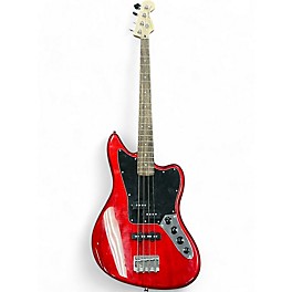 Used Squier Vintage Modified Jaguar Bass Candy Apple Red Electric Bass Guitar