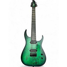 Used Schecter Guitar Research KM7 MKIII Green Solid Body Electric Guitar