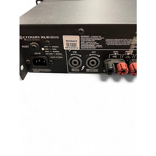 Used Crown XLS1500 Power Amp