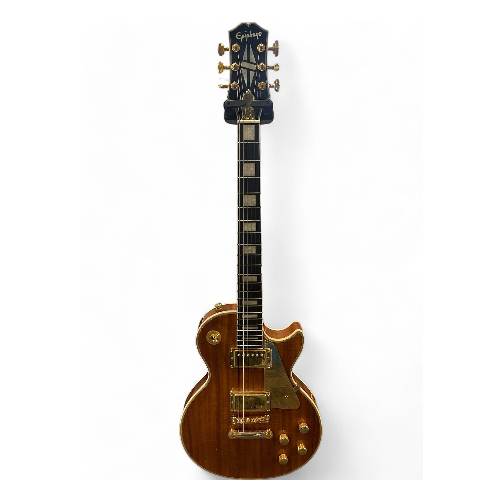 ギター Epiphone Les Paul Custom koa Used Epiphone Les Paul Custom Koa Natural Solid Body