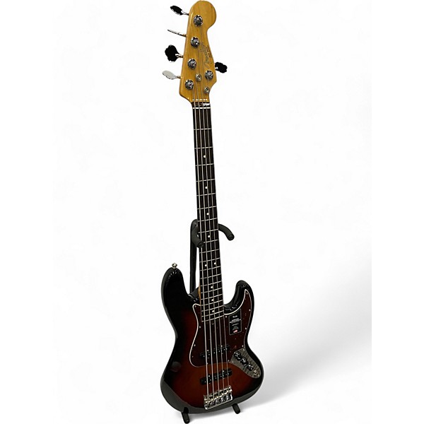 Used 2023 Fender American Professional II Jazz Bass V 3 Color Sunburst Electric Bass Guitar