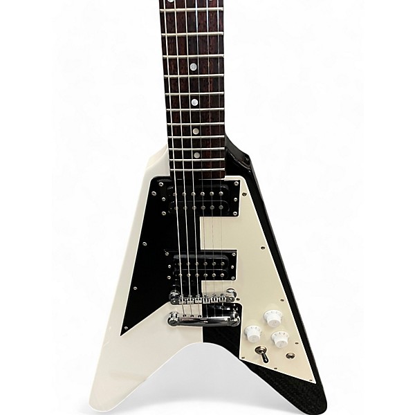 Used Dean michael schenker retro v black and white Solid Body Electric Guitar