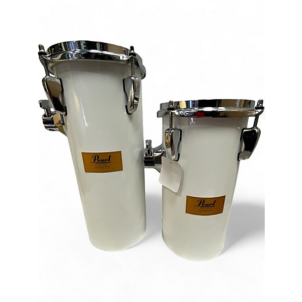 Used Pearl 6in AL612 AL618 Rocket Toms White Drum