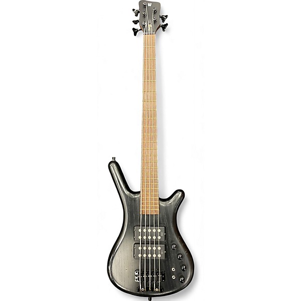 Used Warwick CORVETTE $$ 5 STRING Black Electric Bass Guitar