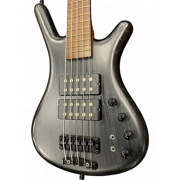 Used Warwick CORVETTE $$ 5 STRING Black Electric Bass Guitar