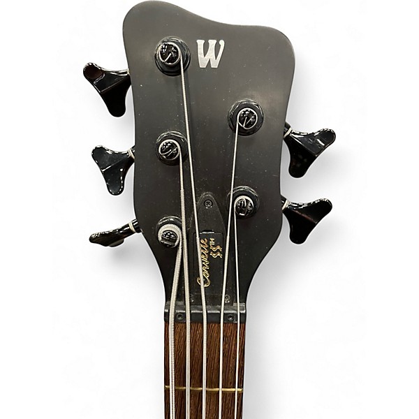 Used Warwick CORVETTE $$ 5 STRING Black Electric Bass Guitar