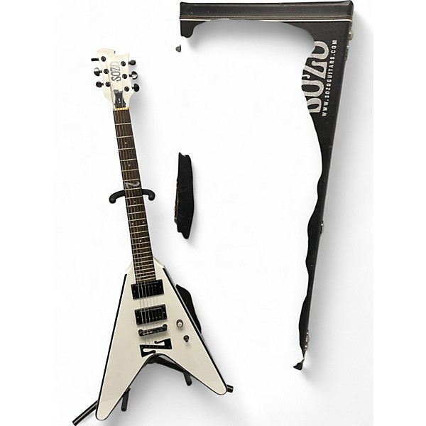 Used Sozo ZVW WHITE AND BLACK Solid Body Electric Guitar,Specials : American Fashion Style Bags On Sale