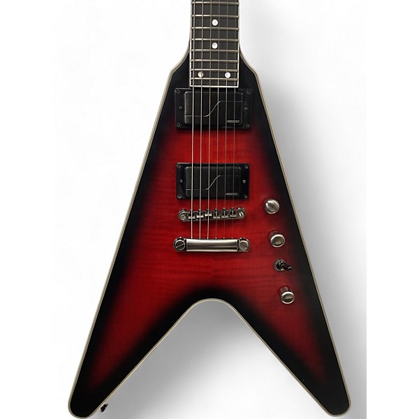 Used Epiphone DAVE MUSTAINE FLYING V PROPHECY AGED DARK RED BURST Solid Body Electric Guitar