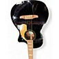 Used Fender Kingman Acoustic Electric Bass Black Acoustic Bass Guitar